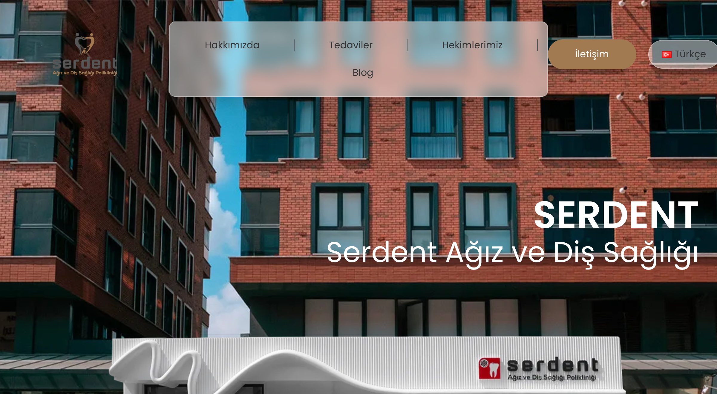 Serdent Ağız ve Diş Sağlığı web sitesi arayüzü